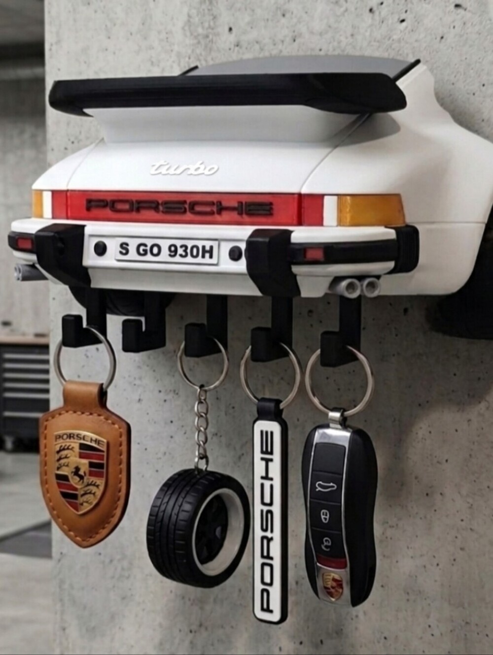 Porsche 911 Key Hanger , Key Holder, Wall Decor, Dad Gift, Turbo, 930, Luxury